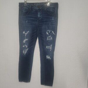 American Eagle Outfitters Dark Blue Skinny Jeans